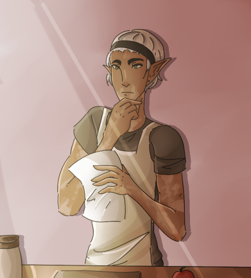 the-tevinter-biscuit: a bit of bake off fenris from @scatteringmyashes‘s excellent fic The Gre