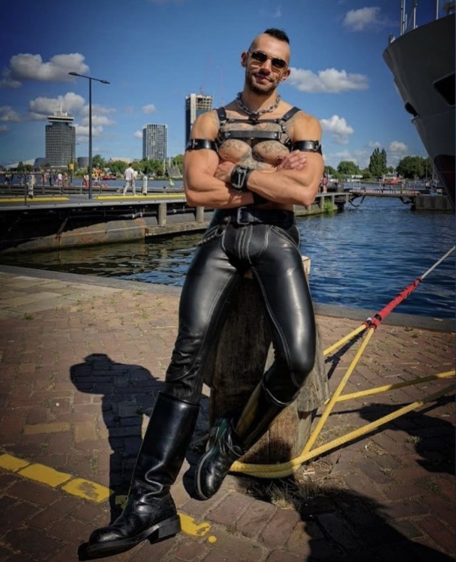 Tight leather gear on Tumblr