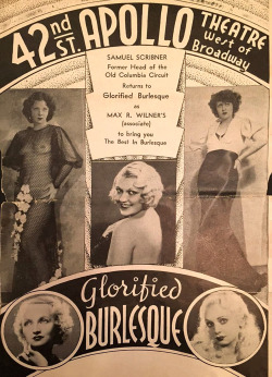 Glorified Burlesquevintage Cover Of A Very Early 30’S-Era Souvenir Program For