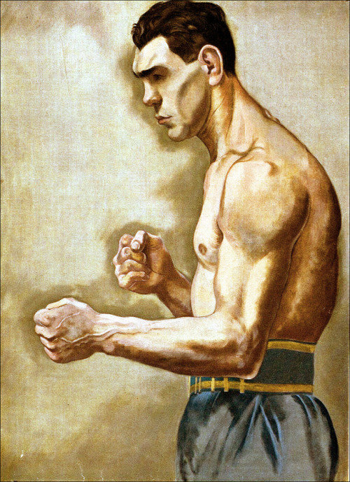 George Grosz, Portrait of boxer Max Schmeling, 1929