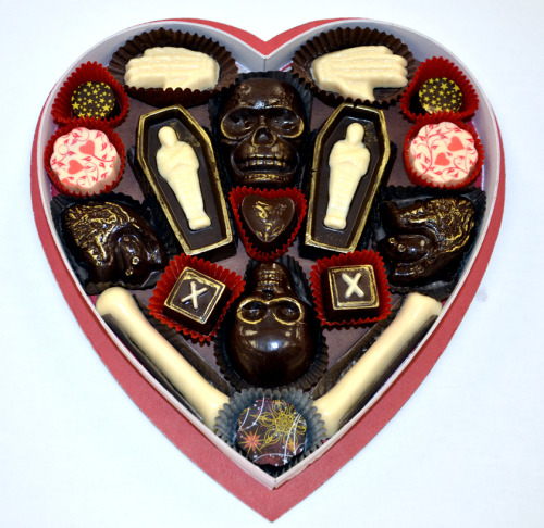 artofadornment:Now these are to die for! Fatally Yours Gourmet Chocolate Box by Vegan Treats Inc