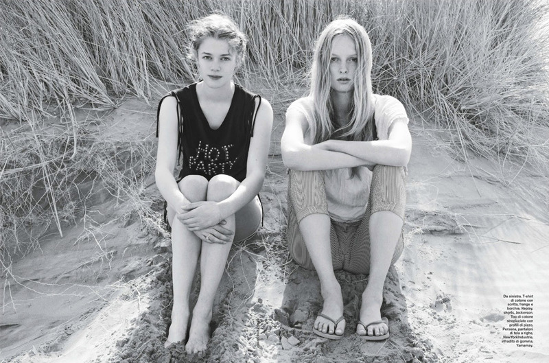 factorygirl-photography:  Eva Hageraats &amp; Eva Downey by Christophe Kutner
