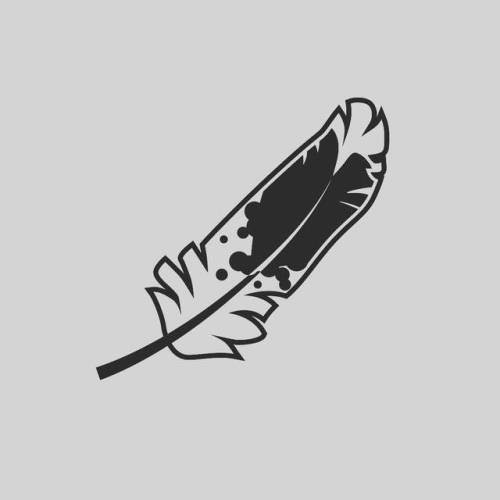 Inktober Day 9: Harpy #logo #graphicdesign #logodesign #digitalart #blackandwhite #feather