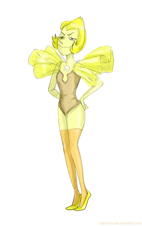 The mischievous Yellow Pearl (this is for my brother, too, his birthday is not over!)