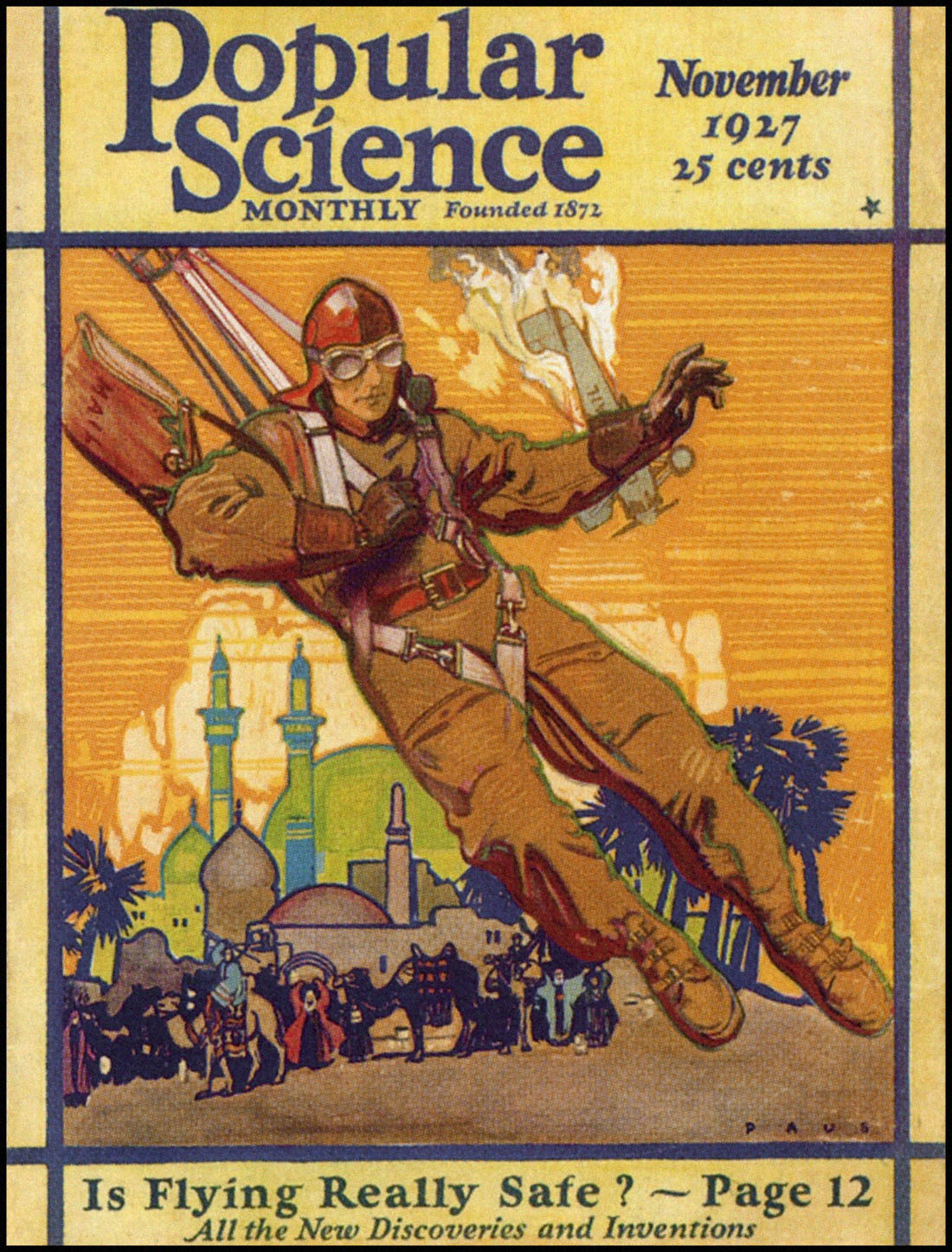 pulpsandcomics:“Popular Science”  November 1927    cover by Herbert Paus