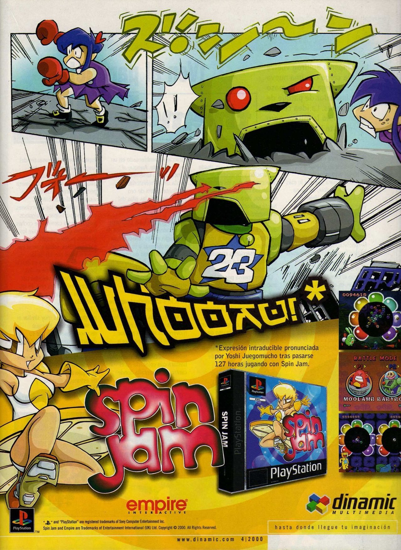 ‘Spin Jam’[PS1] [SPAIN] [MAGAZINE] [2000]
• via the PlayStation DataCenter
• Ah, the awkward middle years of western anime styles. You know, I actually had that one Scholastic How to Draw Manga book that we all like to cringe about now…