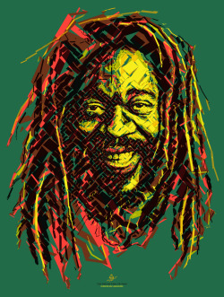 Tsevis:  Dennis Brown: The Crown Prince Of Reggae (By Tsevis)  Portrait Of Dennis