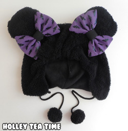 holleyteatime:    ☆ New! Creepy cute black bear hat. ☆ Just got added to my online shop. You can also buy the hair bows separately in a set of 2 hair bows or just one hair bow. ( ｡◕ ‿ ◕｡ )  http://holleyteatime.storenvy.com/ 