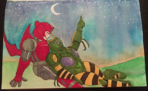 a lovely scene with Terrorsaur + Waspinator for one of my giveaway winners, @ttterrorizze !!! hope u