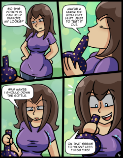 daisy-pink71:Expansion Potions - This was a comic commission! However there are 5 pages in total. The last two pages are all boobies and butt so i’d have to cover up the entire page! But you can find the full comic over at my Pixiv if you are interested.