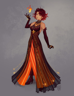 anikakinka:
“Queen of Fire character design
”