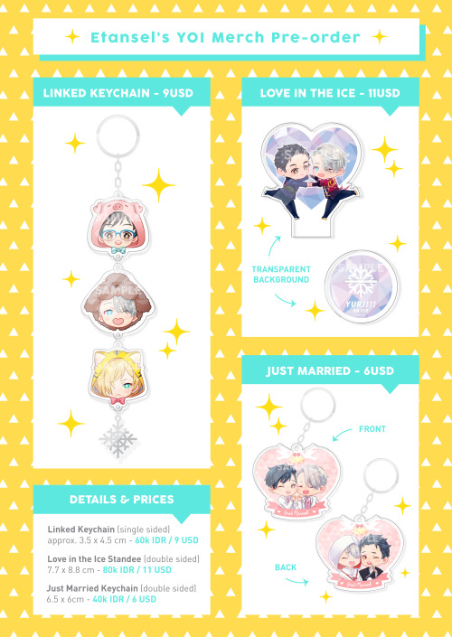 【PRE ORDER】I&rsquo;m accepting Pre-orders for my Yuri on Ice merchandise!Links:Local order (Indo) [ 