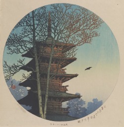 overdose-art:  Sunset glow in Yanaka, from the series Twelve months of Tokyo.  Kawase Hasui (川瀬 巴水, 1883-1957)  