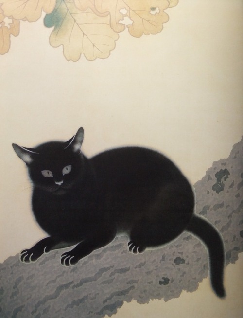 Cats by Japanese traditional nihonga and modern artists:Rodent Deterring Cat by Utagawa Kuniyoshi (1