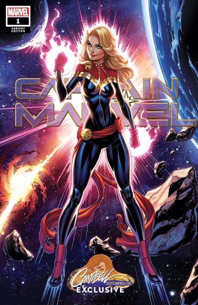 wookiee-monster2:  Carol DanversU.S. Air Force PilotMs. MarvelWarbirdBinaryCaptain Marvelart by  J. Scott Campbellinspired by Dave Cockrum 