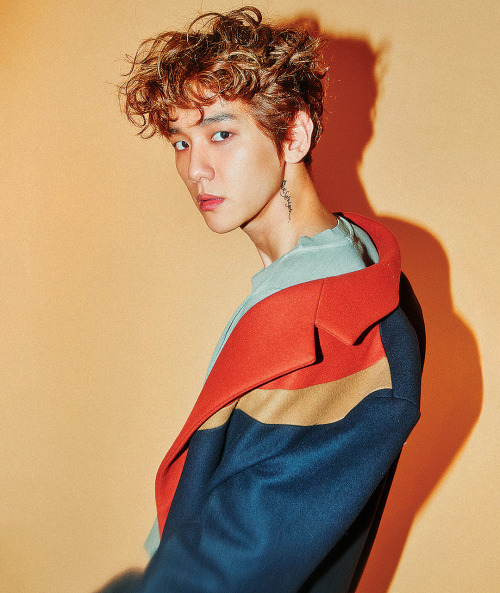 holding for baekhyun: day [389/640]↳ EXO’s BAEKHYUN photographed by Shin Sun-hye for NYLON Kor