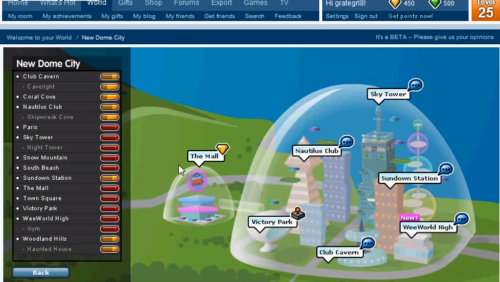 oldwebtreasure:WeeWorld Screenshots, (2010, 2011)