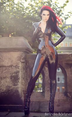 starfucked:  Model: StarfuckedPhotographer: Belinda Bartzner - Photography Catsuit: mad duck designs Latex FactoryBoots: www.skofeber.se 