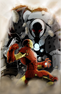 vorked:  Iron Man vs. Iron Monger by Nunez