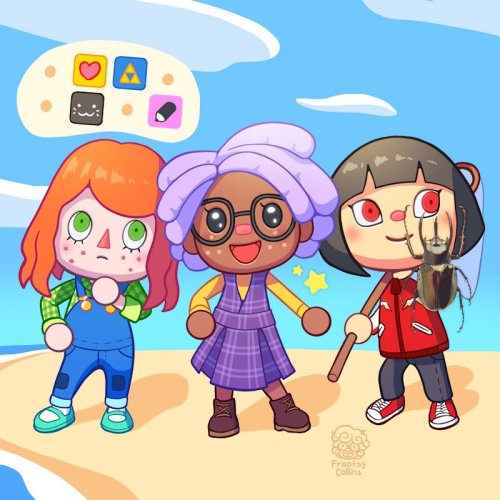 I made Animal Crossing versions of my OCs, Tallulah, Simone, and Mana!