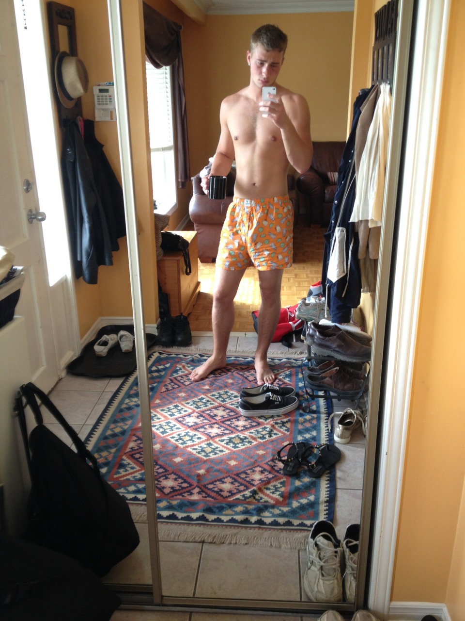 bromofratguy:  when guys just walk around like this is my favorite time  