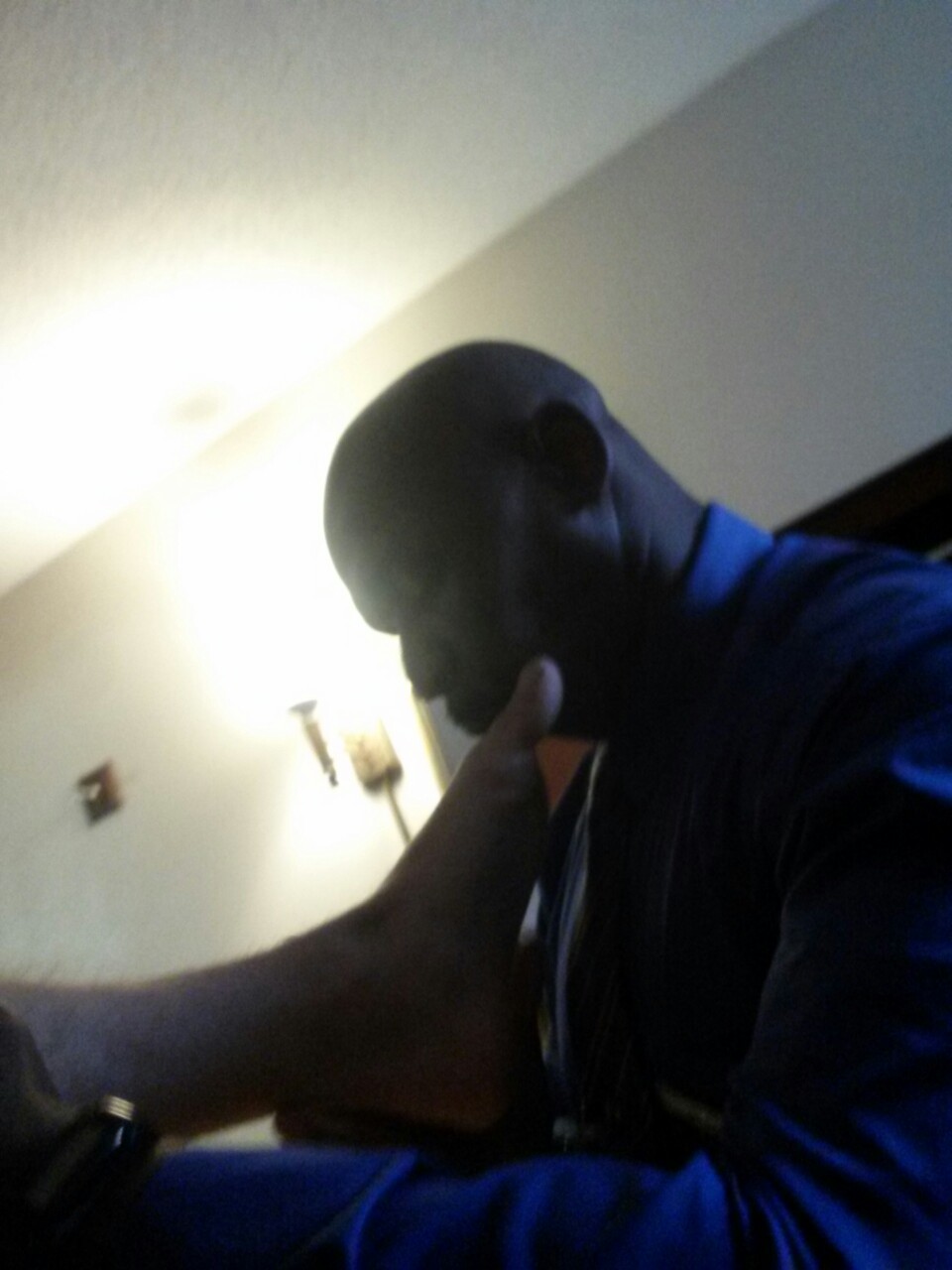 tattootodd80:  Getting my feet licked and my cock sucked by a black muscle dude on
