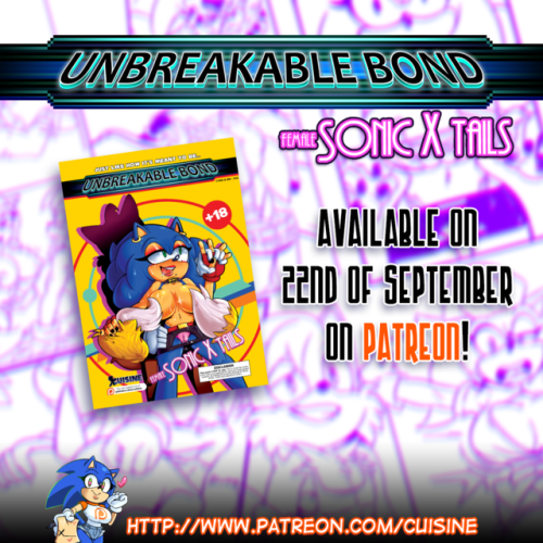 sonicthebabe: fortunegentlemen:  sonicthebabe:   Unbreakable Bond the comic will be available in its full 20-page glory on 22nd of September, in my Patreon! https://www.patreon.com/Cuisine If you want to see all 20 pages, pledge at least 3$ to get the