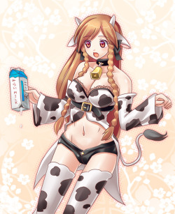 mongoland:  furry cow girl monster girl holstaurushttp://mongoland.tumblr.comanime