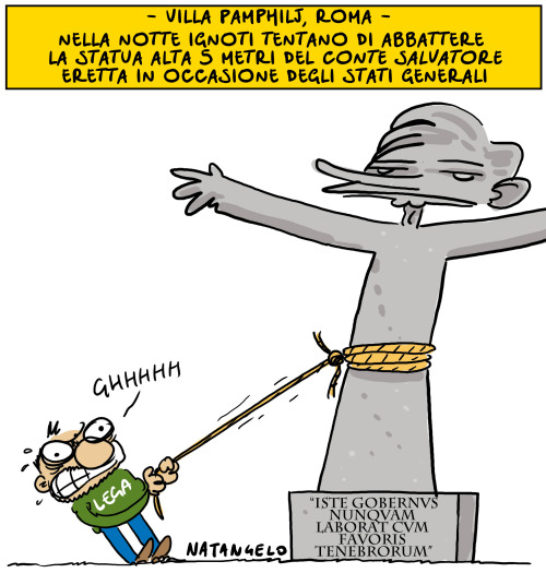 Intanto, a Villa Pamphili… Intanto, a Villa Pamphili - la mia vignetta per Il Fatto Quotidiano oggi 