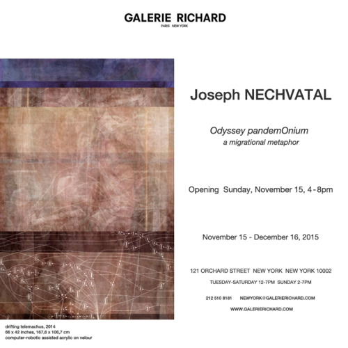 Join us, November 15th from 4-8pm, for Joseph Nechvatal’s opening reception for his solo exhibition 
