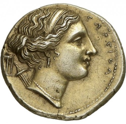 archaicwonder:Rare Agathokles Electrum Coin, Struck C. 304-289 BCVery pretty style, attractively ton