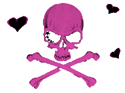 Transparent Violet Skull