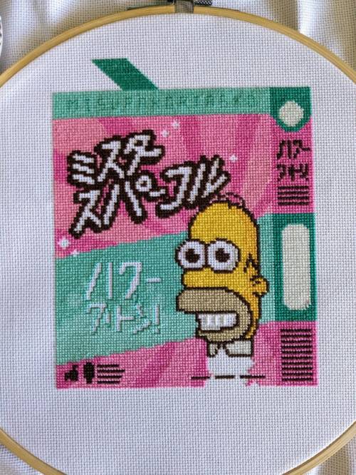 crossstitchworld:  Mr Sparkle from the Simpsons! Pattern my Happy Sloth Patterns on Etsy by  veganseathumans
