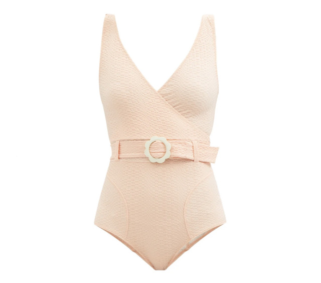 beautylikegrace:Yasmin belted textured swimsuit by Lisa Marie Fernandez