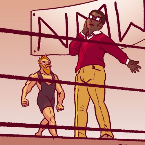 Episode #008 of my Goodbye Strangers webcomic Gutters is about wrestlingt!!! It’s available now on o