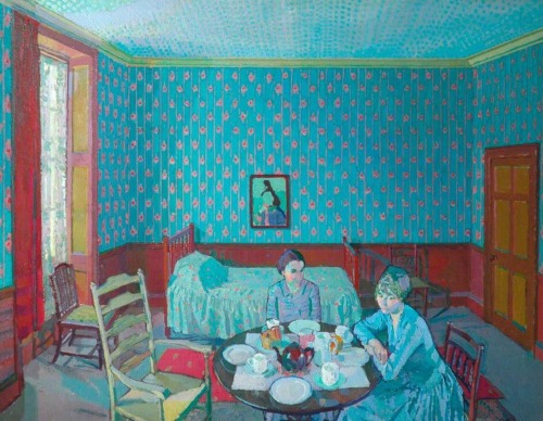 Tea in the Bedsitter, Harold Gilman