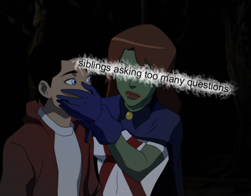  Young Justice fans problem #215: Siblings asking too many questionsRequested by Anonymous “