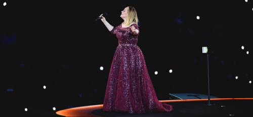 Adele performs on stage at the Wembley Stadium in London on June 28, 2017