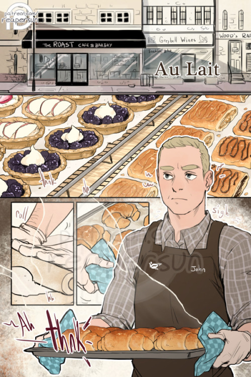 Support Au Lait on Patreon -> patreon.com/reapersun<Previous chapter - Page 01 - Page 02>Hey so here is my johnlock coffee shop au, which is tied into my hannigram coffee shop au, going full blown crossover and I don’t give a fuck; I promised