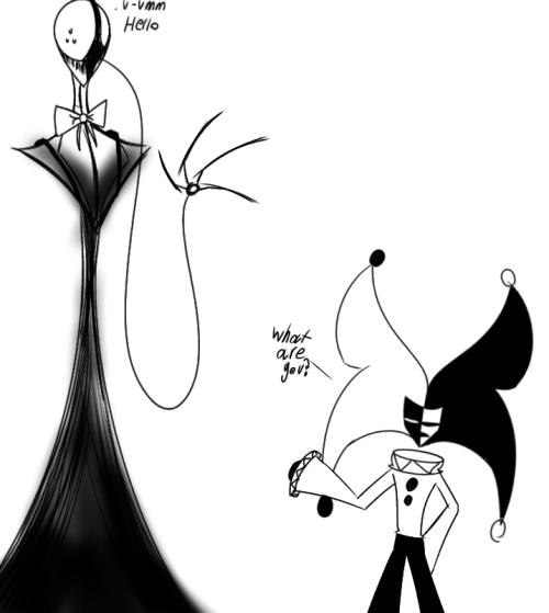 *Just A Little Bit Of Art Of Arlekin (@grimmtells TADC Character) And Neerav ( My TADC Character).