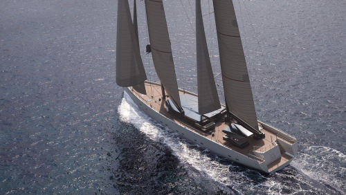 Iddes Yachts ‘ Sail 55,Penned by Iván Salas Jefferson,Sail 55 is a fully electric sailing superyacht