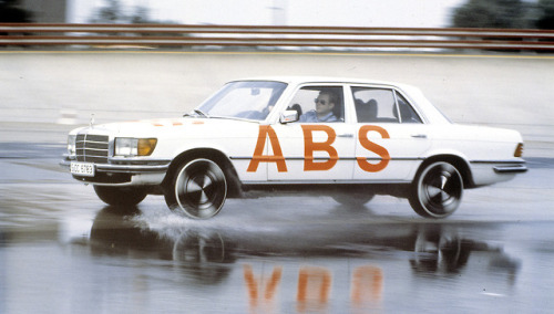 carsthatnevermadeitetc:Anti-lock braking system is 40 years old. From August 22 to 25, 1978, Mercede