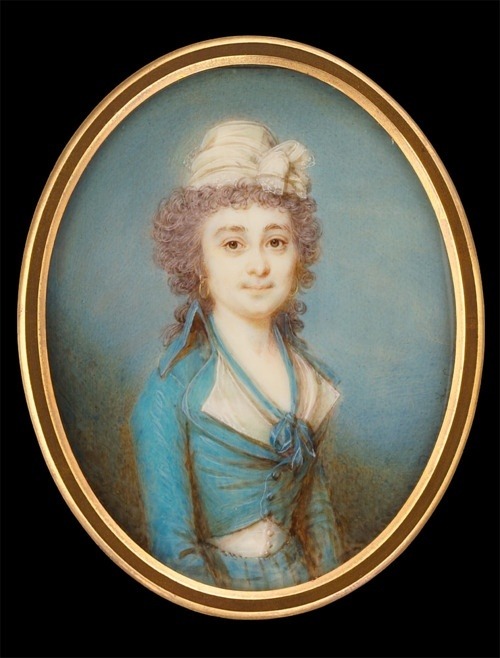 “Lady in Light Blue Gown” by Jean-Baptiste Soyer, circa 1790