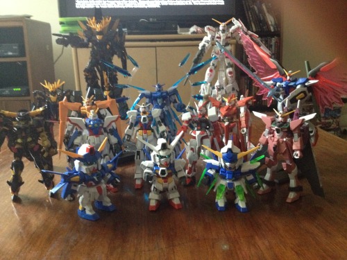 My crazy collection of gundam kits