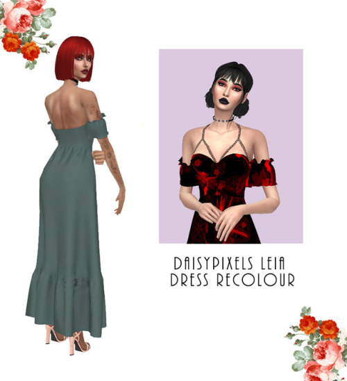 rebellesims: [TS4] DaisyPixels’s Leia Dress Recolours This dress is so beautiful so I had to r