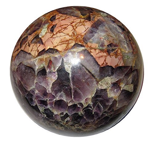 Amethyst, Ametrine Chlorite and  Pink Dendritic Agate Sphere - India