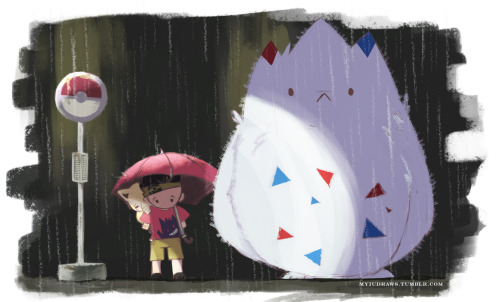 myiudraws:  my neighbour togekissEdit: LOL i wrote totoro by accident P: 