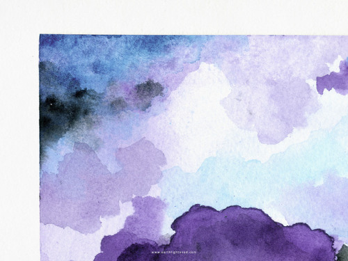 “Les reflets de ton âme” Watercolor Clouds AVAILABLEWatercolor original on 140lb (Paper Size: 5.90 x
