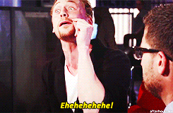 twh-fangirl16:  diddleswithhiddles:  Seeing him genuinely crack-up like that is so