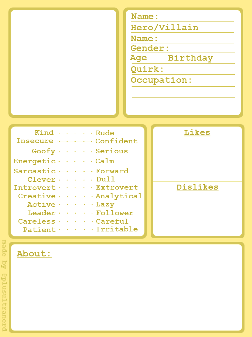 photo My Hero Academia Oc Template oc template explore tumblr posts and